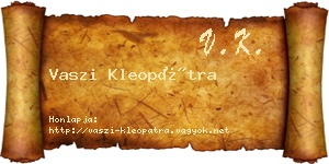 Vaszi Kleopátra névjegykártya